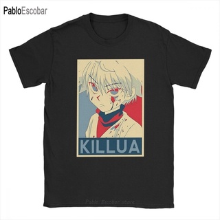 [S-5XL]เสื้อยืดแขนสั้น ผ้าฝ้าย พิมพ์ลายอนิเมะ Hunter X Hunter Killua Zoldyck สไตล์ญี่ปุ่น สําหรับผู้ชาย