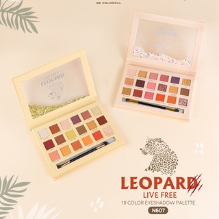 Nee Cara Leopard Livefree 18 Colors Eyeshadow Palette N607 นีคารา อายแชโดว์