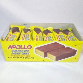 เค้ก Apollo รสช็อคโกแลต 1แพ็ค 24 ชิ้น