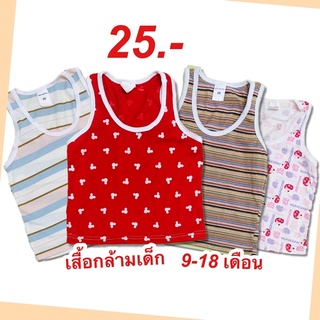 เสื้อกล้ามเด็กแรกเกิด เสื้อกล้ามเด็ก 9-18 เดือน(2T)(น้ำหนักไม่เกิน 12 kg)