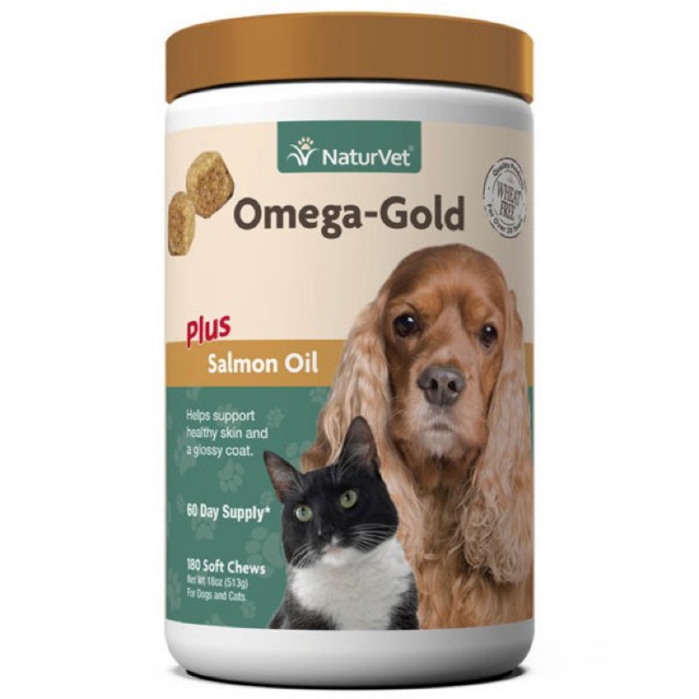 พร้อมส่ง โอเมก้า บำรุงขน ผิวหนัง สุนัข แมว Omega Gold Plus Salmon Oil For Dog  & Cat สุนัข แมว Natur