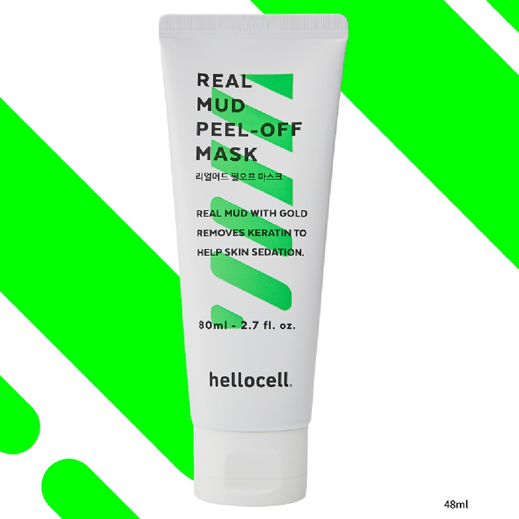 hellocell Real Mud Reel-Off Mask (เฮลโลเซล เรียล มัด พีล-ออฟ มาร์ก) 80ml