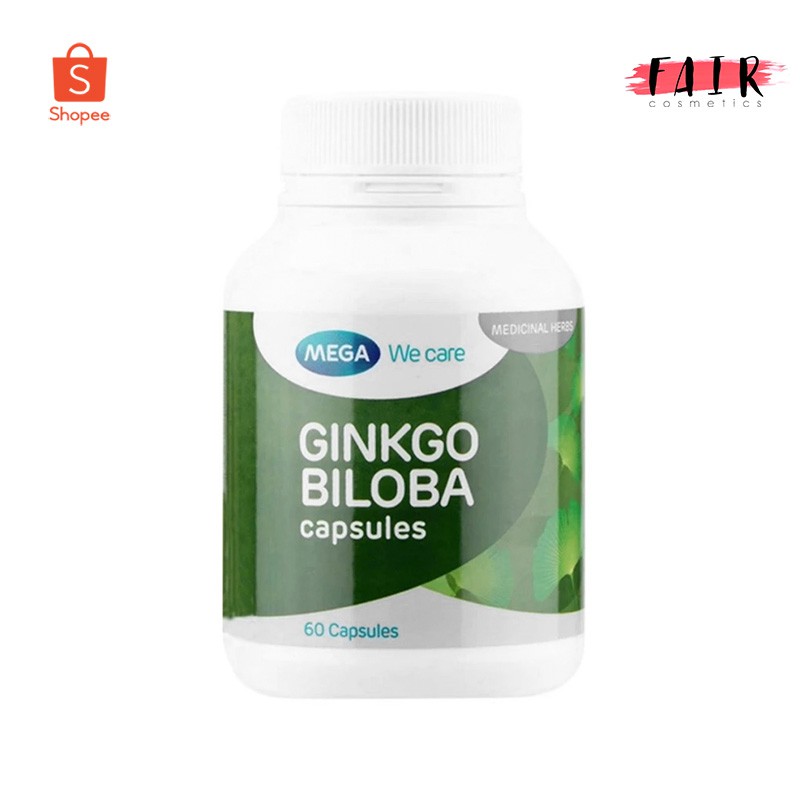 Mega We Care Ginkgo Biloba เมก้า วีแคร์ สารสกัดใบแปะก๊วย [60 แคปซูล] ดูแลสมองและความทรงจำ