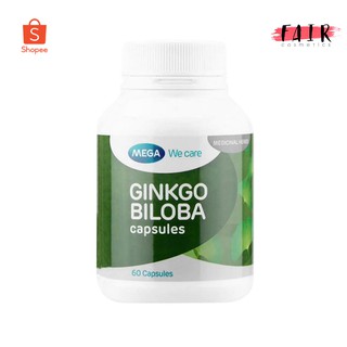 Mega We Care Ginkgo Biloba เมก้า วีแคร์ สารสกัดใบแปะก๊วย [60 แคปซูล] ดูแลสมองและความทรงจำ