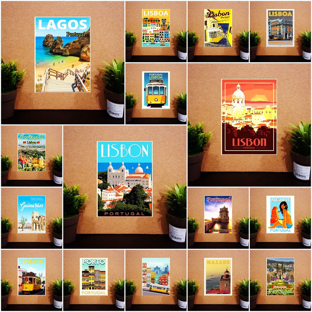 แม่เหล็กติดตู้เย็น โปรตุเกส ขนาด 2×3 นิ้ว ของที่ระลึก ของฝาก Fridge Magnet Portugal A Souvenir 2x3"