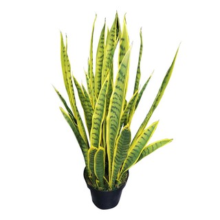 Artificial tree ARTIFICIAL SNAKE PLANT SPRING 100CM YELLOW Garden accessories Garden decoration accessories ต้นไม้ประดิษ