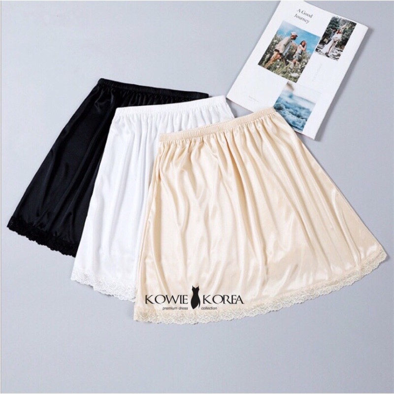 Kowie Korea  กระโปรงซับใน 40 cm  UW 501 (ซื้อ 2 ชิ้นขึ้นไปคละแบบ แถมยางมัดผม)