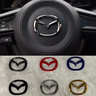 ครอบโลโก้พวงมาลัย Logo Mazda 2,3(2014-2019),CX3,,CX5,CX8 มีให้เลือก 6 สี