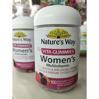 แนะนำ! Natures Way Vita Gummies Adult Womens Multivitamin 100 เม็ดเจลลี่ วิตามินรวมของผู้หญิง