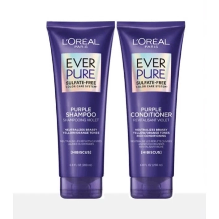 ลอรีอัล ever pure เอเวอร์เพียว เพอร์เพิล แชมพู,คอนดิชันเนอร์ 200 มล.