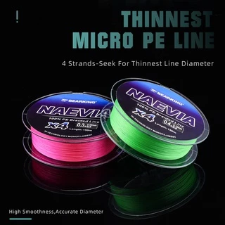 Bearking NAEVIA สายเอ็นตกปลา PE X4 0.2 150 ม.#-4.0# สายเอ็นถัก แข็งแรง 7-50 ปอนด์ สําหรับตกปลาน้ําเค็ม น้ําจืด