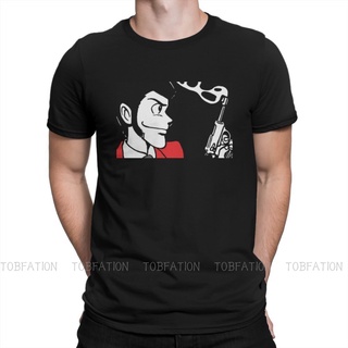 เสื้อยืดวินเทจเสื้อยืดลําลอง ผ้าฝ้าย แขนสั้น คอกลม พิมพ์ลาย Lupin the Third TV Series สําหรับผู้ชายS-5XL