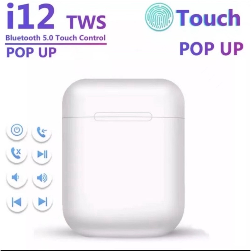 NEWรุ่นใหม่ล่าสุด ของแท้100%i12 TWS การควบคุมแบบสัมผัส air mini ไร้สายบลูทู ธ 5.0