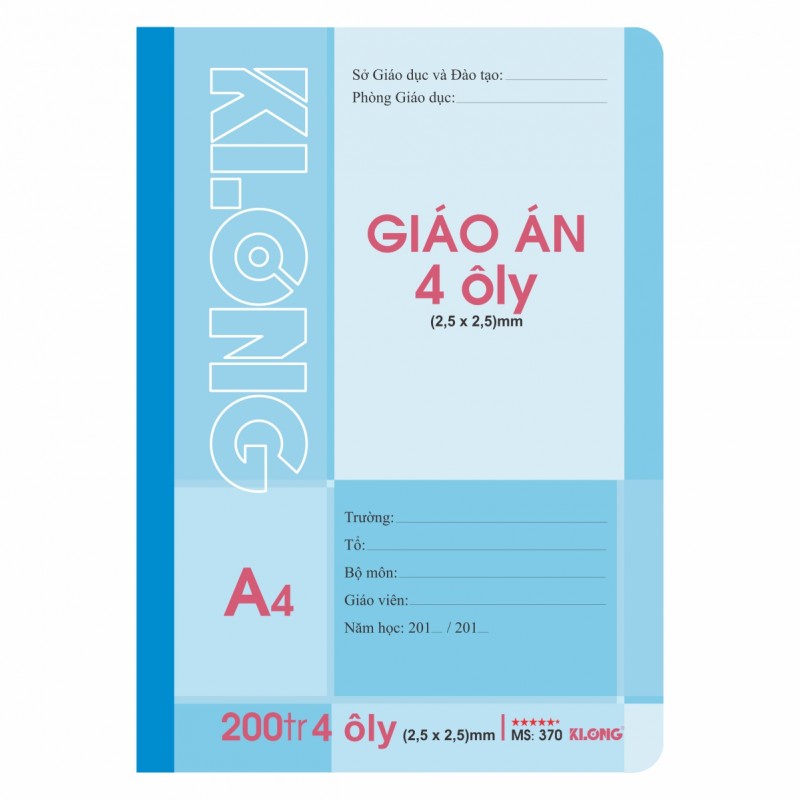 O ly สมุดบันทึกแผนน้อยกว่า - 200 หน้า A4 ขนาด KLONG MS: 370