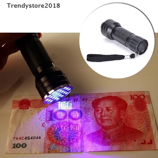 Trendystore2018 UV Ultra Violet 21 LED ไฟฉาย มินิแบล็คไลท์ อลูมิเนียม ไฟฉาย โคมไฟ ใหม่