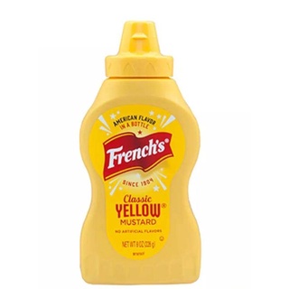 คลาสสิคเยลโล่มัสตาร์ด ตราเฟร้นช์ ซอสมัสตาร์ด ขนาด 226 กรัมClassic Yellow Mustard French Brand Mustard Sauce Size 226 g.