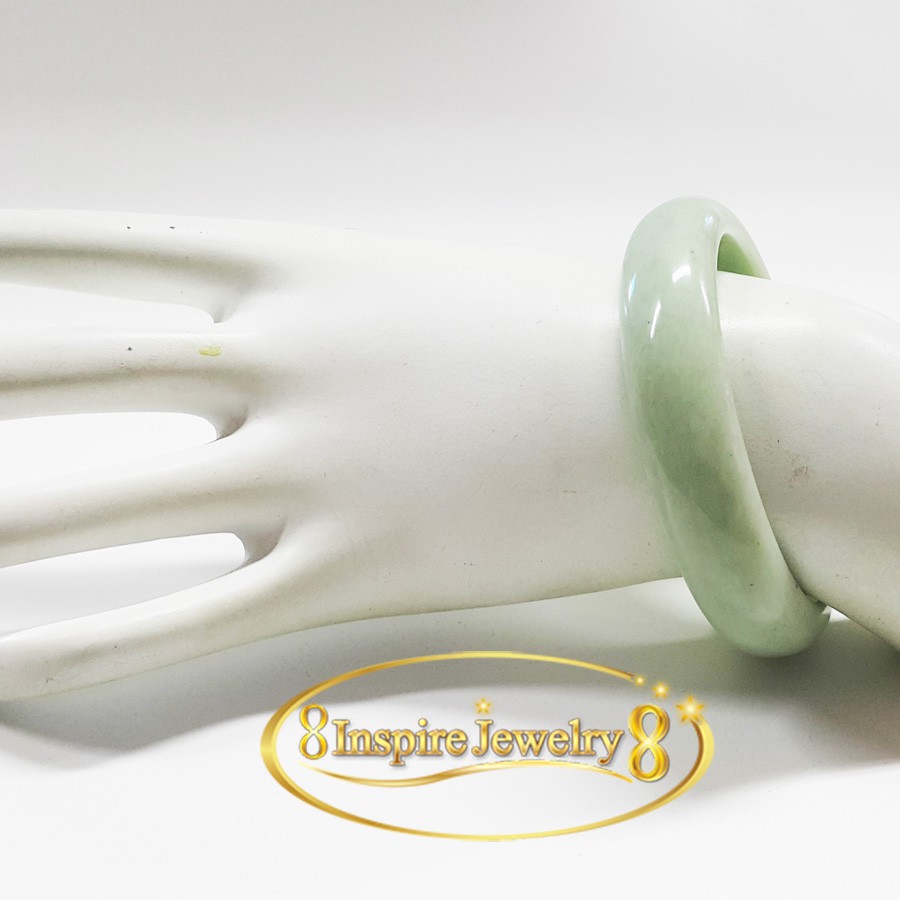 Inspire Jewelry ,กำไลหินหยกแท้ หยกเขียวพร้อมกล่อง ใส่ง่าย งานขายดี งานจิวเวลลี่ เกรดพรีเมี่ยม