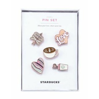 STARBUCKS : 2017 TAIWAN LIMITED EDITIONS VALENTINESS DAY COLLECTIONS PINS ชุดเข็มกลัดลิมิเต็ดจาก Taiwan ของแท้100%