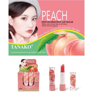 (12แท่ง)ลิปมันกลิ่นพีช TANAKO PEACH HT-363