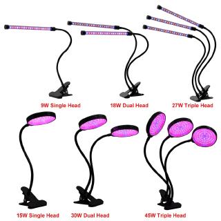 ส่งเร็ว สินค้าอยู่ไทย ไฟปลูกผัก หลอดไฟปลูกต้นไม้ 3 หัว LED Grow LightDual Head 45W ReturnLED