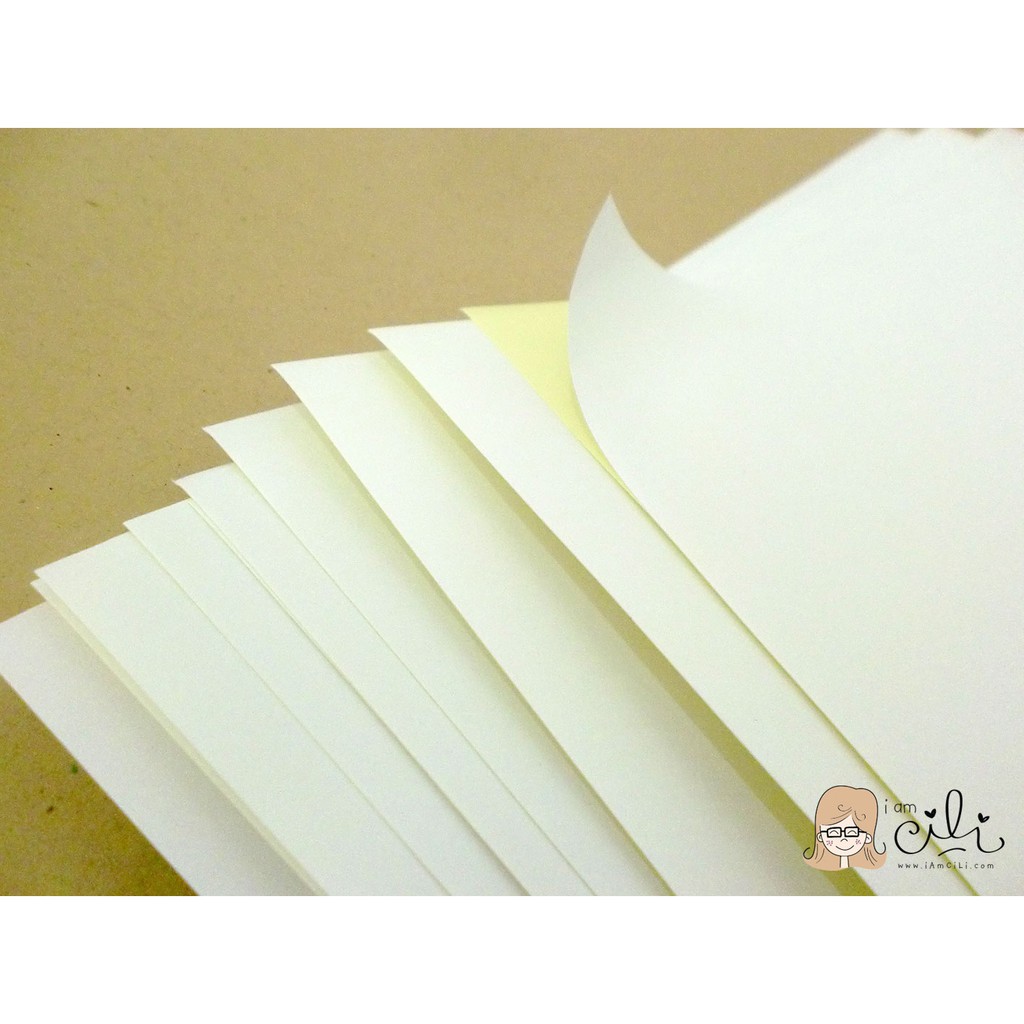 สติ๊กเกอร์ HVS สีขาว (สําหรับ INKJET + LASER PRINTER)