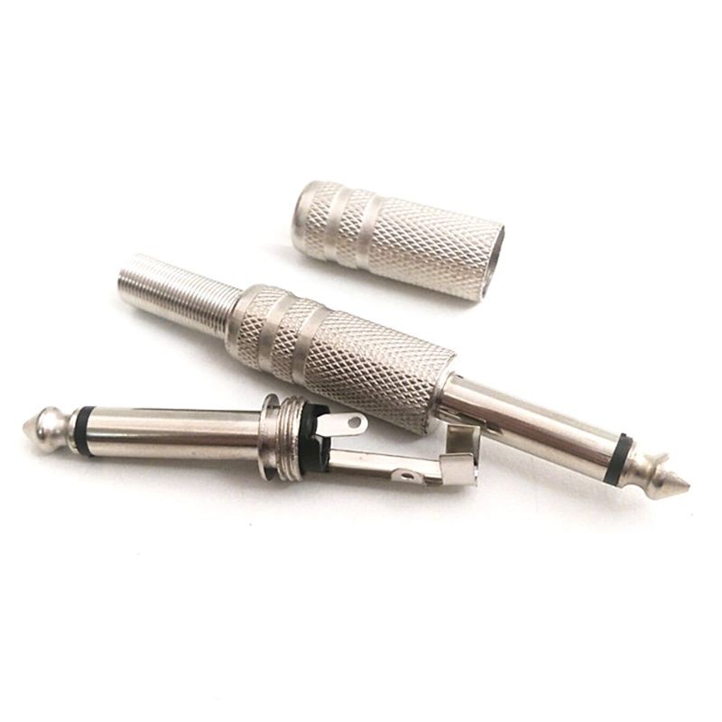 ♬KOKO แจ็คเสียงโมโน โลหะ ตัวผู้ 6.35 มม. 1/4 นิ้ว 10 ชิ้น