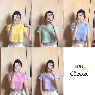 Suncloud.th 💐 เสื้อครอปเอวไขว้ ผูกเอว💐