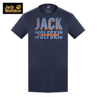 เสื้อยืดแขนสั้นลําลอง คอกลม พิมพ์ลายโลโก้ Jackwolfskin Wolf แฟชั่นฤดูร้อน สําหรับผู้ชาย1805631 S-5XL