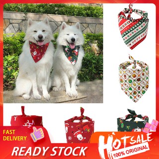 ♦RAN♦Christmas Pet Dog Puppy Santa Elk Snowflake Bandana Bibs Towel Scarf Neckerchief