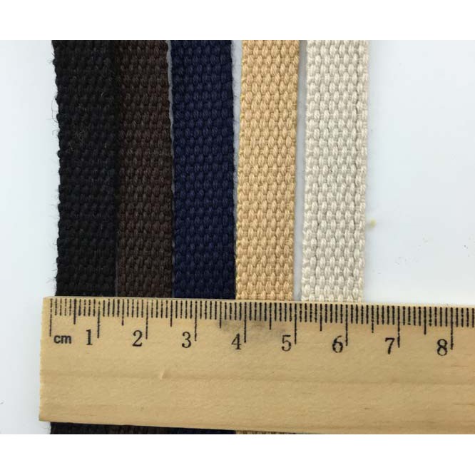 12MM 1.2cm ริบบิ้นผ้าฝ้าย Webbing WOVEN TAPE DIY สายรัดกระเป๋า handle