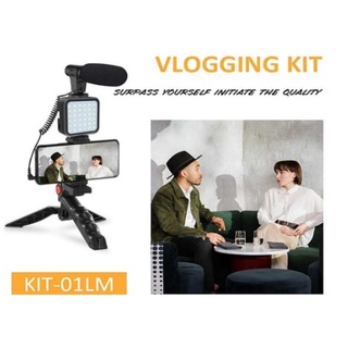 VlOGGING KIT-01LM ชุดอุปกรณ์ถ่ายวีดีโอสำหรับสมาร์ทโฟน พร้อมครบจบในเช็ทเดียว **รับประกัน 3 เดือน**