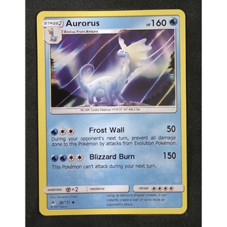 Aurorus Stage 2 28/131 อมารูรูกา Pokemon Card (Normal) ภาษาอังกฤษ