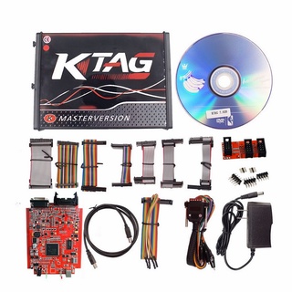 [คลังสินค้าใส] KTAG V7.020 บอร์ด PCB สีแดง ECU เครื่องมือการเขียนโปรแกรม Unlimited Token เครื่องมือวินิจฉัยรถยนต์