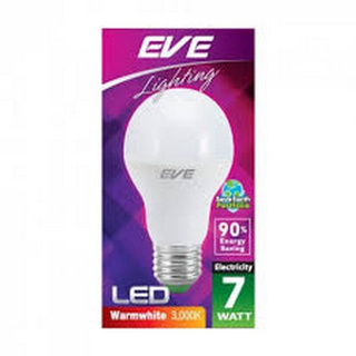 ราคาพิเศษ!! EVE LIGHTING หลอดไฟ LED รุ่น LED A60 E27 กำลัง 7 วัตต์ Warm White Light Bulbs