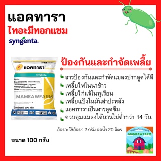 แอคทารา 100 กรัม จากซินเจนทา ป้องกันและกำจัดแมลงปากดูดได้ดี เพลี้ยไฟ เพลี้ยไก่แจ้ เพลี้ยแป้ง เพลี้ยกระโดด เป็นสารดูดซึม