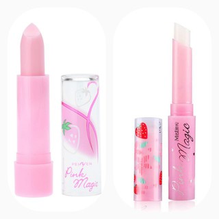 มิสทีน Lip Mistine Pink Magic plus CB-II &amp; Vit E strawberry ลิปมันเปลี่ยนสี ((ของเเท้💯))