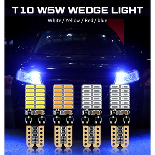 หลอดไฟ LED T10 194 W5W 4014 DRL 24-SMD 4014 แบบเปลี่ยน สําหรับยานพาหนะ