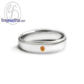 Finejewelthai-แหวนซิทริน-ซิทริน-แหวนพลอย-พลอยแท้-พลอยประจำเดือนเกิด-Citrine-Silver-Ring-Birthstone - R1414ct