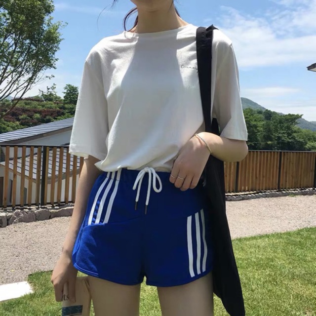 กางเกงขาสั้น ใส่สบาย เอวยางยืด ใส่วิ่ง ใส่นอน ใส่อยู่บ้าน ใส่เที่ยวได้ ทรงสปอร์ต fashion ฟรีไซส์