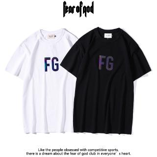 ราคาFOG ESSENTIALS ผู้ชายและผู้หญิงแฟชั่นลำลองเสื้อยืดแขนสั้นS-3XL