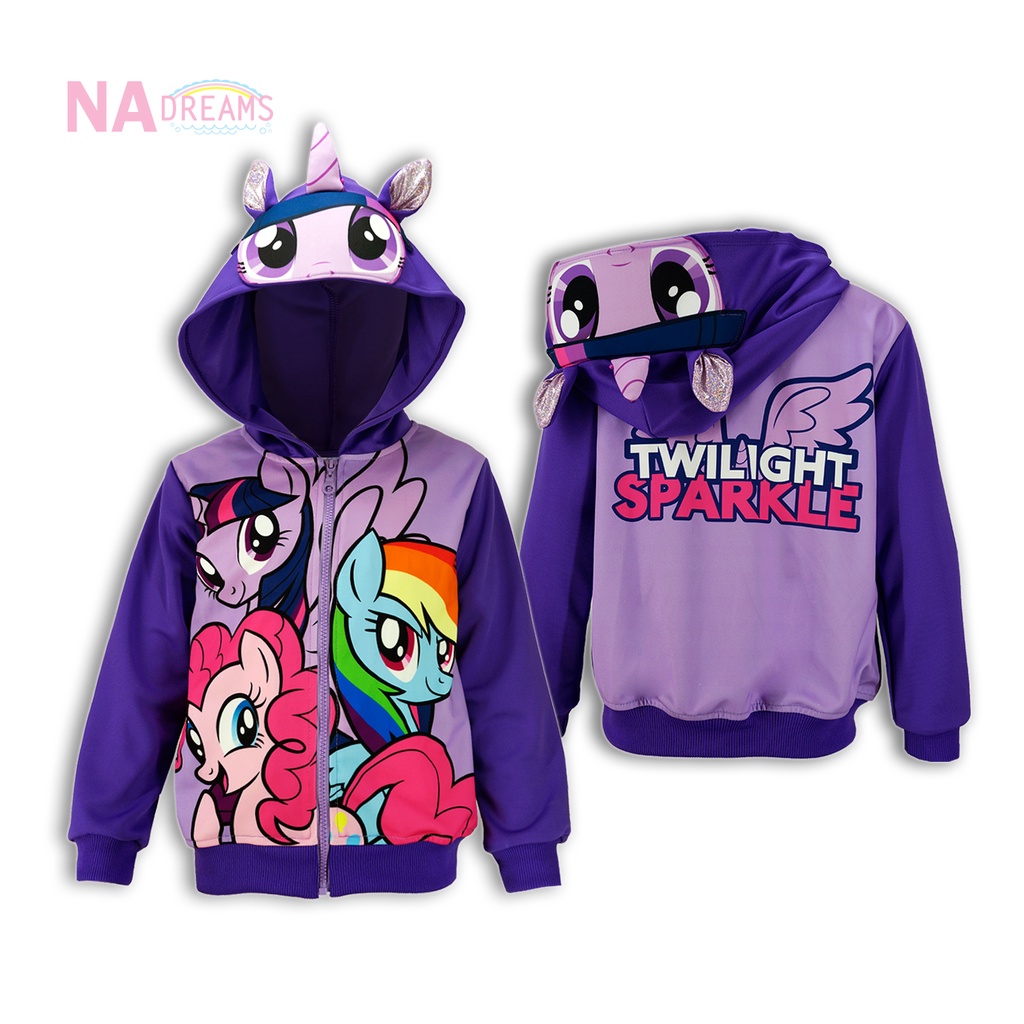 My Little Pony เสื้อแจ็คเก็ต เสื้อแขนยาวมีหมวก Jacket ลายการ์ตูนโพนี่ My little pony เสื้อกันหนาว - รูปที่ 2