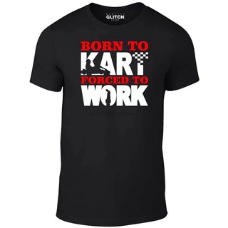 เสื้อยืดผ้าฝ้ายพิมพ์ลายขายดี เสื้อยืดผ้าฝ้าย 100% พิมพ์ลาย Go Karting Kart Car Racing สําหรับผู้ชาย