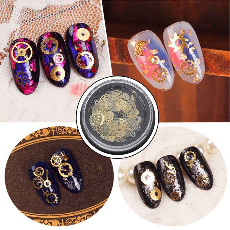 *J❤*READY STOCK 120Pcs Mixed Steampunk Cogs Gear Clock Charm UV Frame Resin Jewelry Fillings DIY