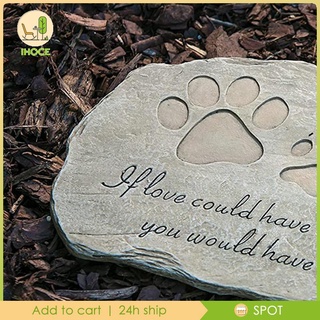 Dog Memorial Stone, Indoor Outdoor Dog or Cat for Garden Backyard Marker Grave Tombstone. Hand-Printed Personalized Loss of Pet Gifts