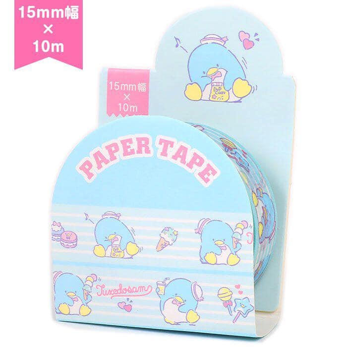 เทปกาว Masking Tape 15 mm x 10 m ลาย Tuxedo Sam tx / Tuxedo Sam / Tuxedosam