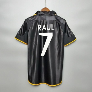 เสื้อกีฬาแขนสั้น ลายทีมฟุตบอล Real-Madrid R.CARLOS RAUL ROUND 99-00 ชุดเยือน สไตล์เรโทร คุณภาพสูง