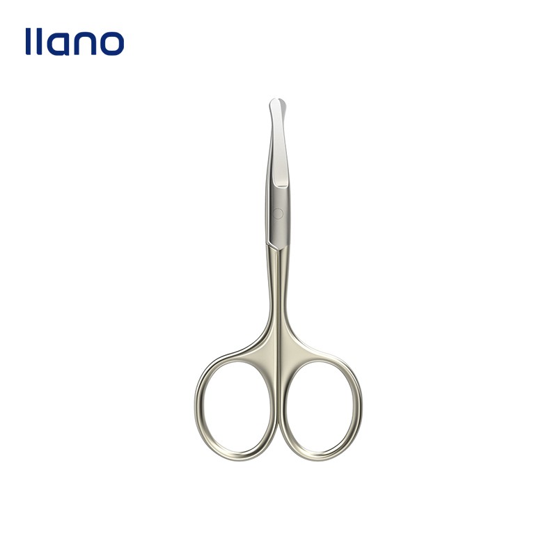 Llano กรรไกรสแตนเลสสําหรับตัดขนคิ้วขนจมูกขนจมูก