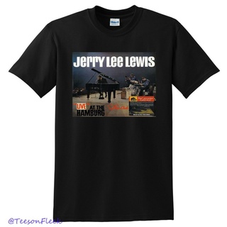 ขายส่ง เสื้อยืด ผ้าฝ้าย แบบนิ่ม ทรงหลวม ขนาดใหญ่ พิมพ์ลาย Jerry Lee Lewis Live At The Star Club Hamburg สําหรับผู้ชาย