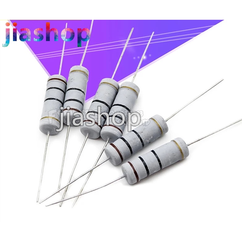 10pcs 5W Carbon Film resistor 5% 1R ~ 1M 2.2R 10R 22R 47R 51R 100R 150R 470R 1K 4.7K 10K 47K 1 2.2 1