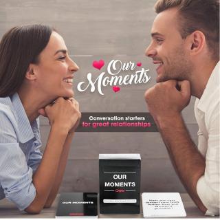 OUR MOMENTS Couples: 100 Thought Provoking Conversation Starters for Great Relationships - Fun Conversation Cards Game for Couples